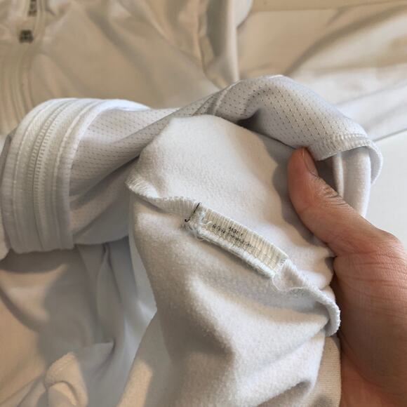 Puma Jacket Womens M Medium White Fleece Lined Full Zip Mock Wind Warm Up Golf - Picture 11 of 13